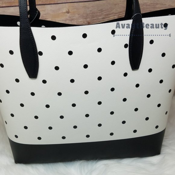 disney x kate spade new york white minnie mouse tote bag Reversible Black white - Picture 9 of 13